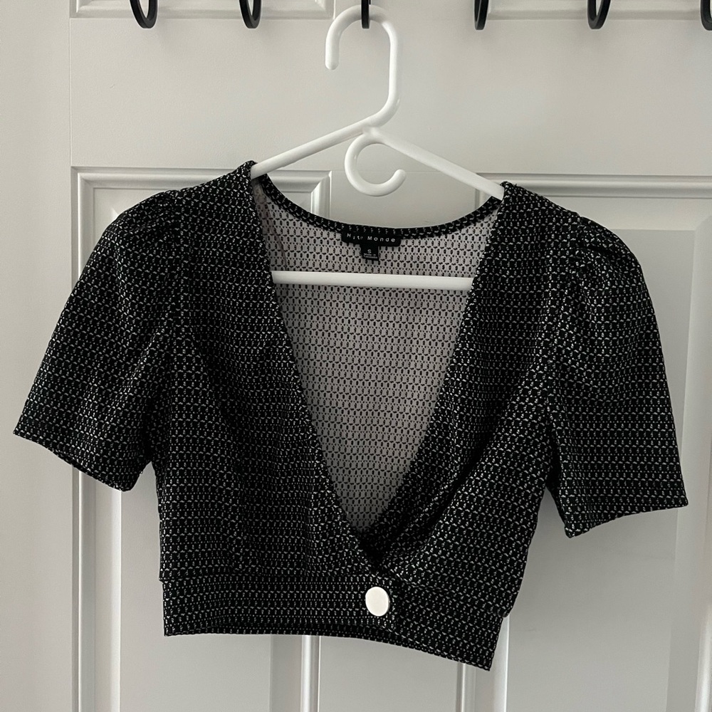 Sexy crop top black & white